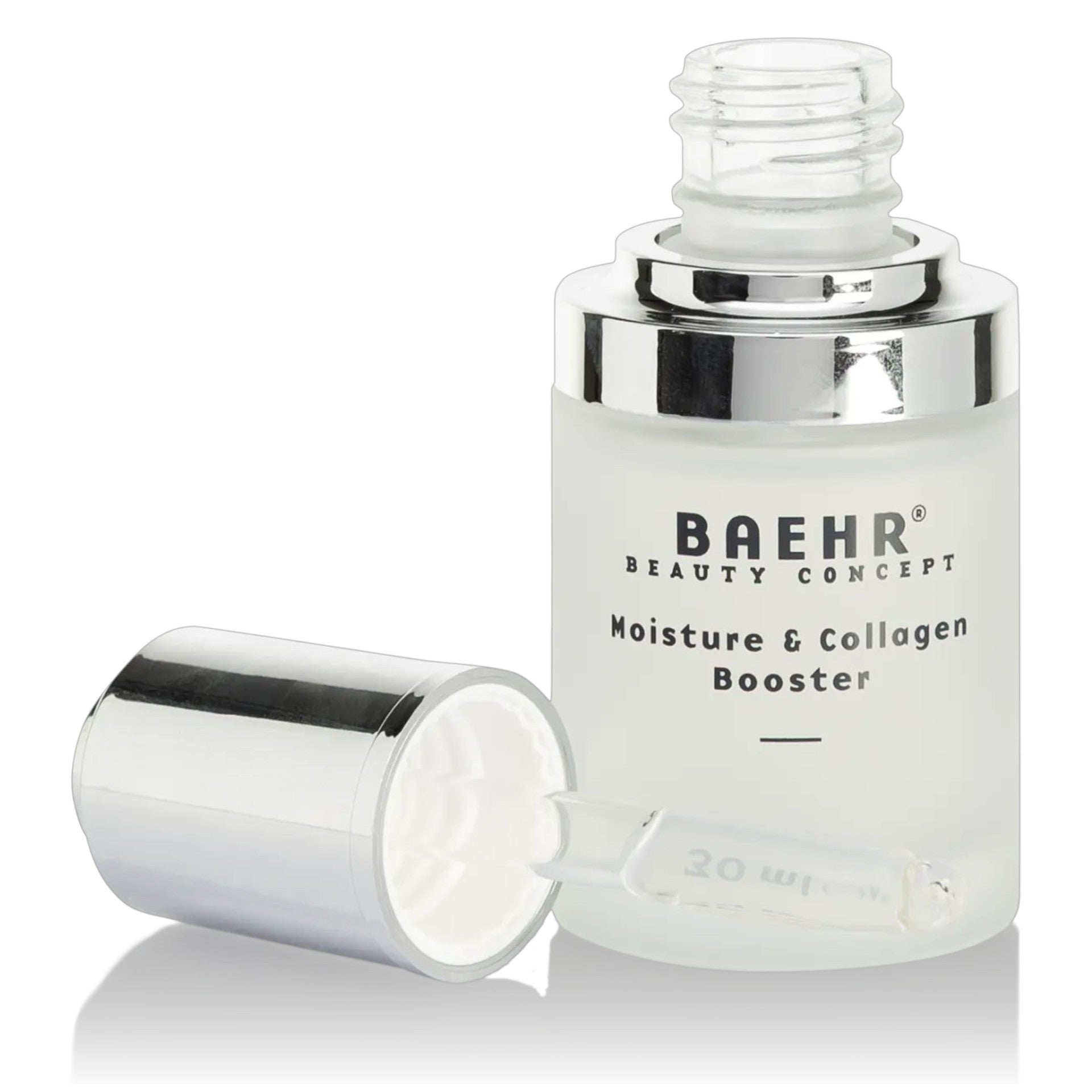 BAEHR beauty concept Moisture & Collagen Booster  – für trockene Haut, 30ml, Pipettenflasche offen