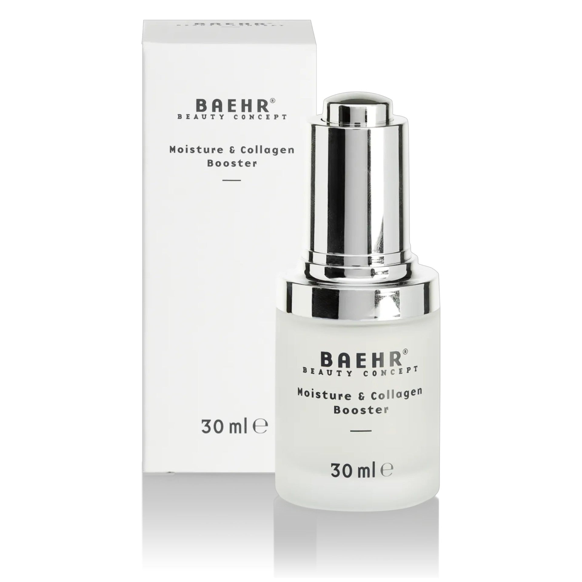 BAEHR beauty concept Moisture & Collagen Booster  – für trockene Haut, 30ml, Pipettenflasche und Umkarton