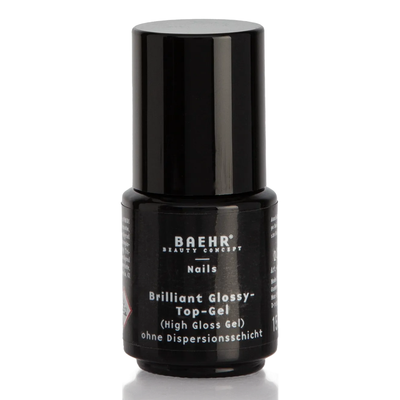 BAEHR BEAUTY CONCEPT - NAILS Brilliant-Glossy-Top-Gel  – Hochglanz ohne Schwitzschicht, 15ml, Pinselflasche