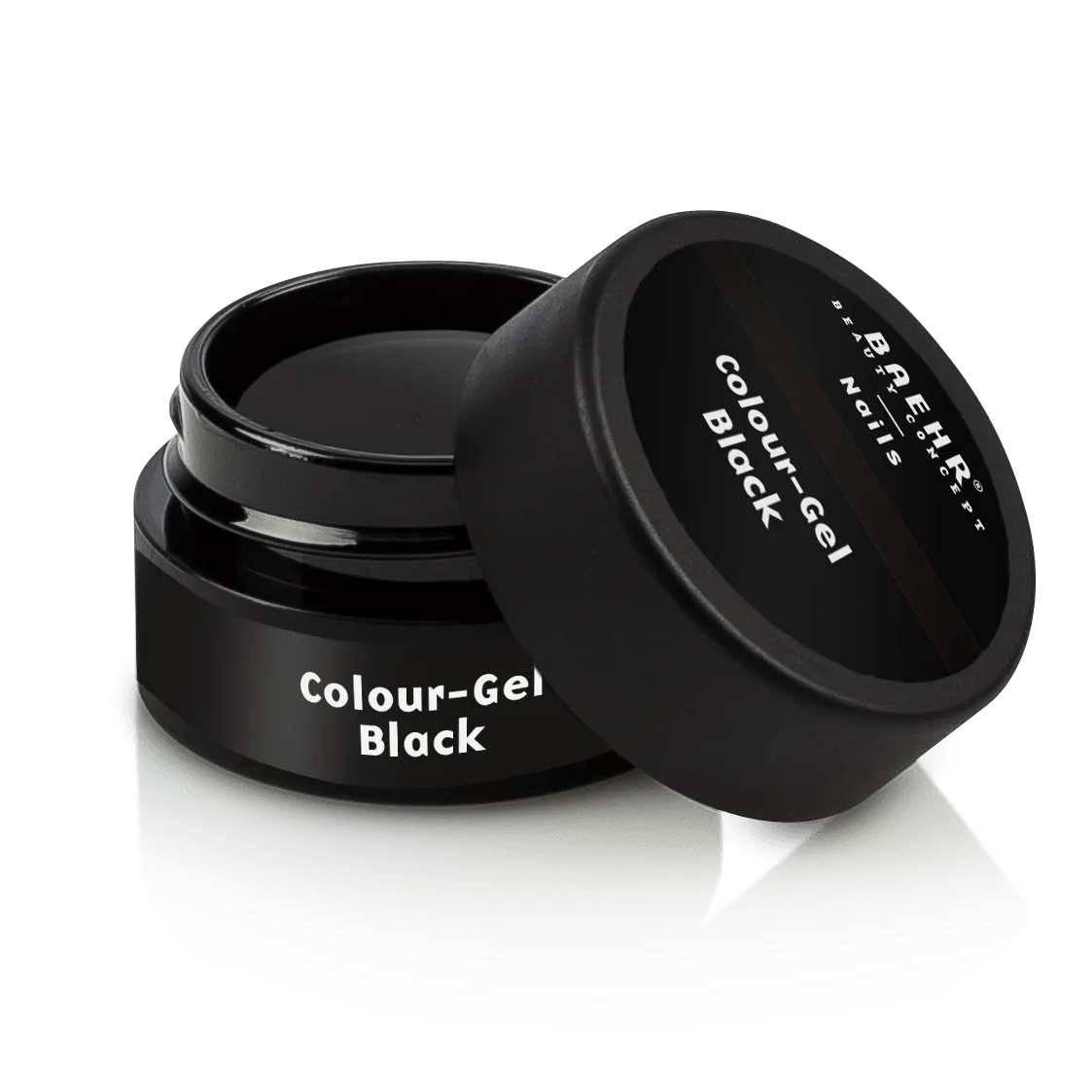 BAEHR BEAUTY CONCEPT - NAILS Colour-Gel - black – UV-/LED-Gel für Nagelmodellage, 5ml, Dose offen