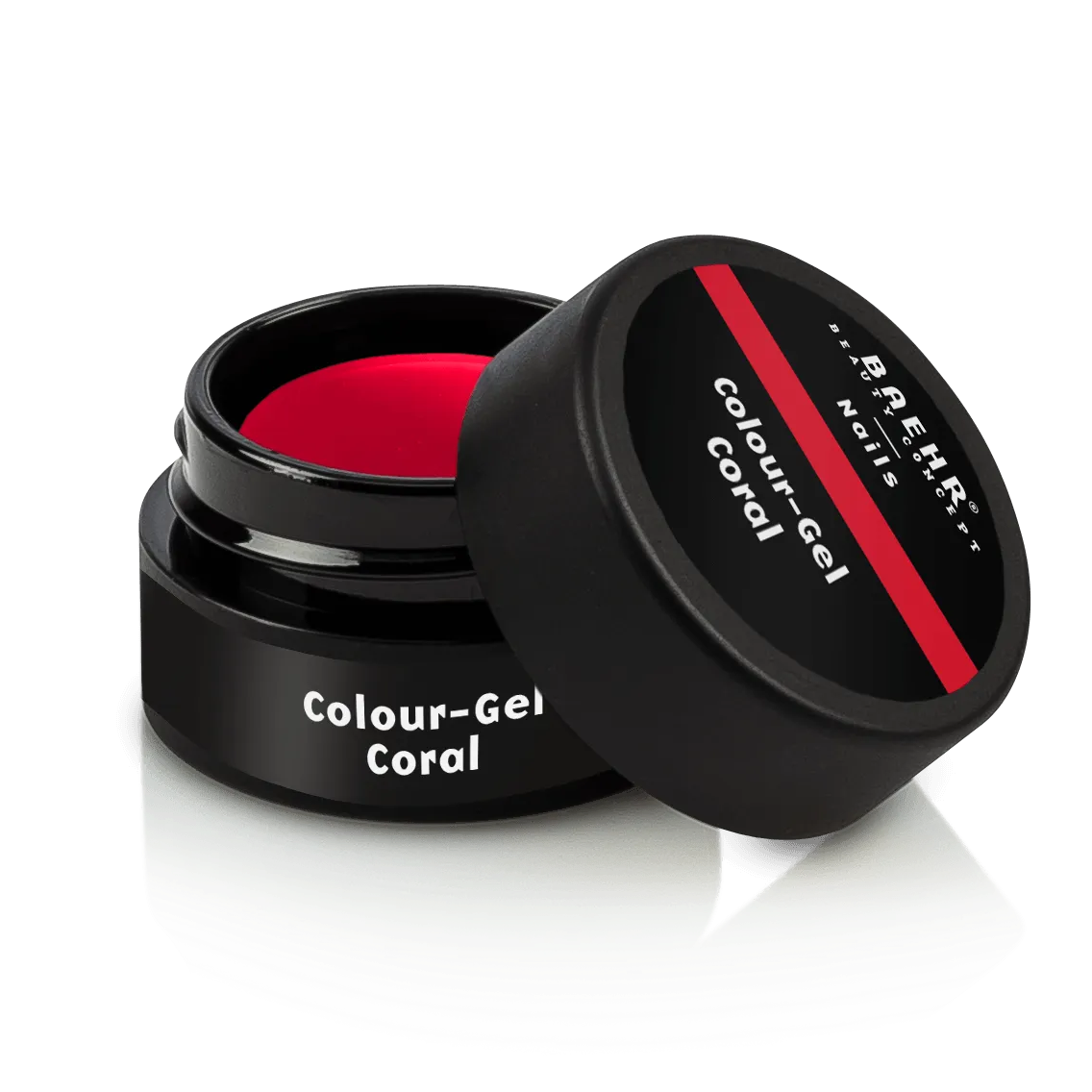 BAEHR BEAUTY CONCEPT - NAILS Colour-Gel - coral – UV-/LED-Gel für Nagelmodellage, 5ml, Dose offen