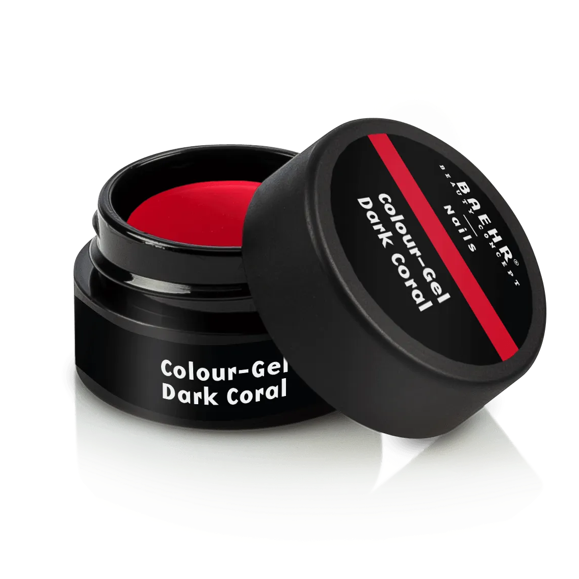 BAEHR BEAUTY CONCEPT - NAILS Colour-Gel - dark coral – UV-/LED-Gel für Nagelmodellage, 5ml, Dose offen
