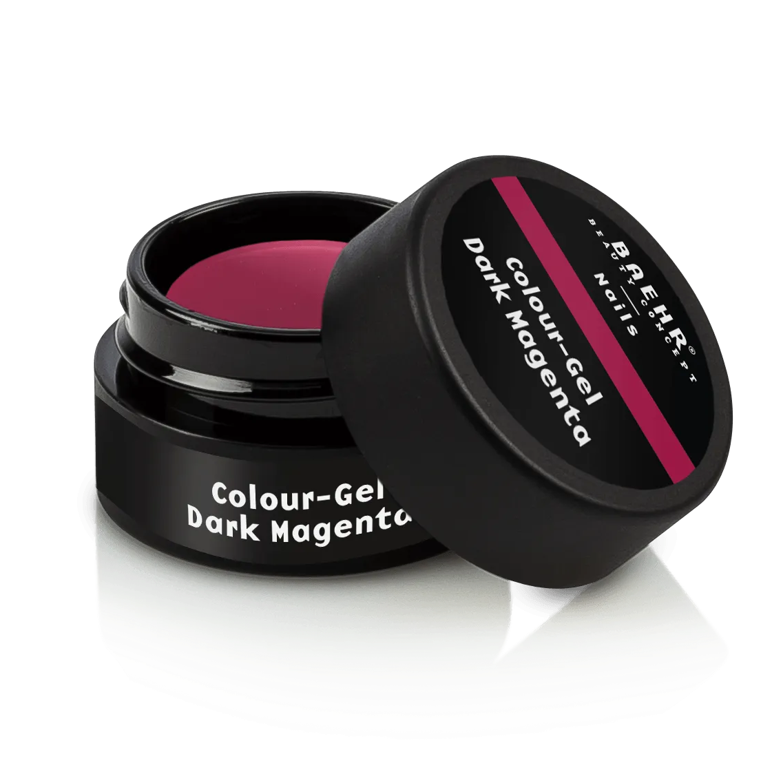 BAEHR BEAUTY CONCEPT - NAILS Colour-Gel - dark magenta – UV-/LED-Gel für Nagelmodellage, 5ml, Dose offen