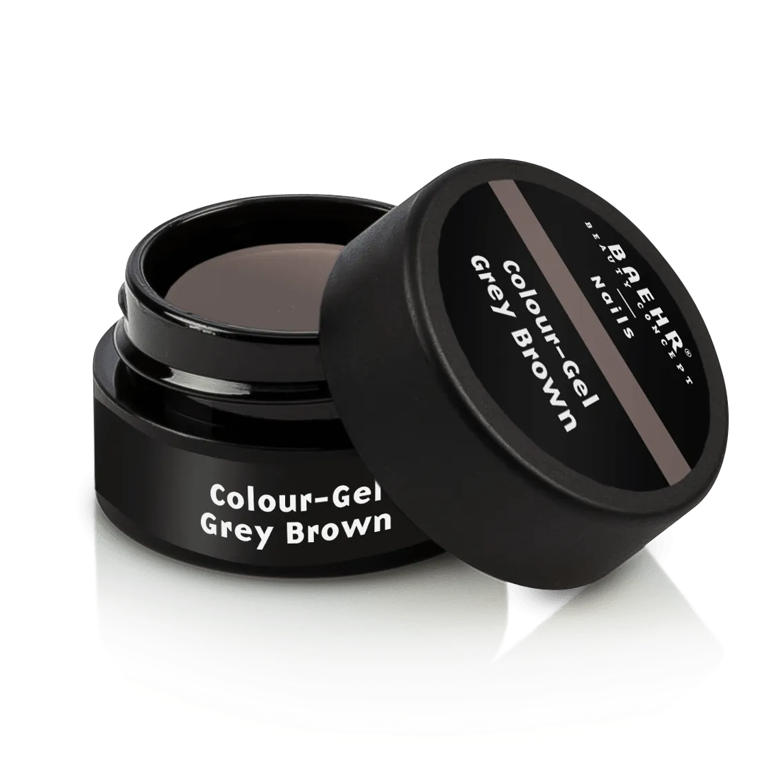 BAEHR BEAUTY CONCEPT - NAILS Colour-Gel - grey brown – UV-/LED-Gel für Nagelmodellage, 5ml, Dose offen