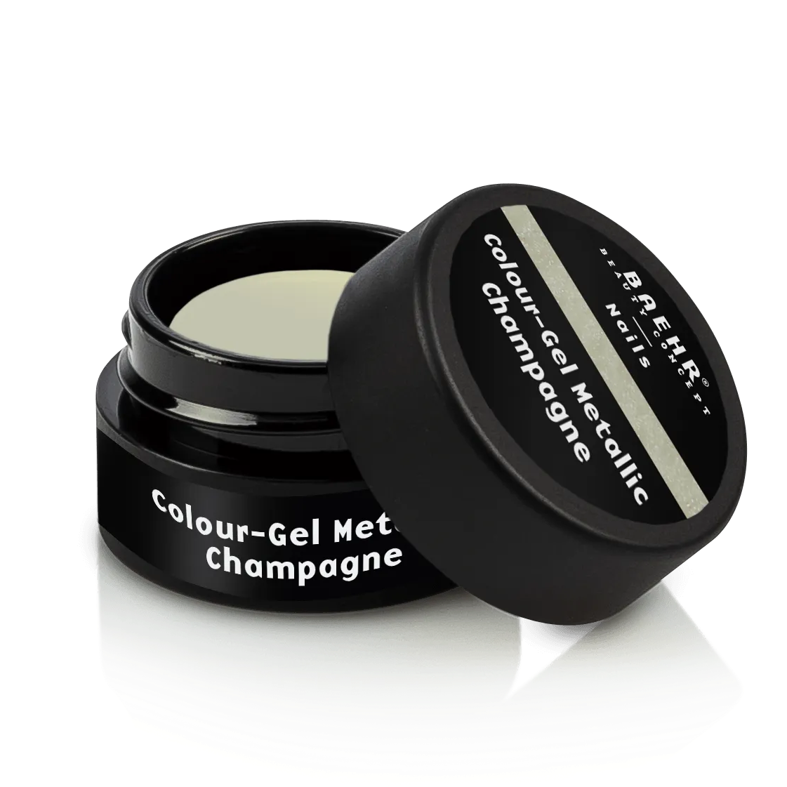 BAEHR BEAUTY CONCEPT - NAILS Colour-Gel metallic champagne – Strahlender Metallic Look, 5ml, Dose offen