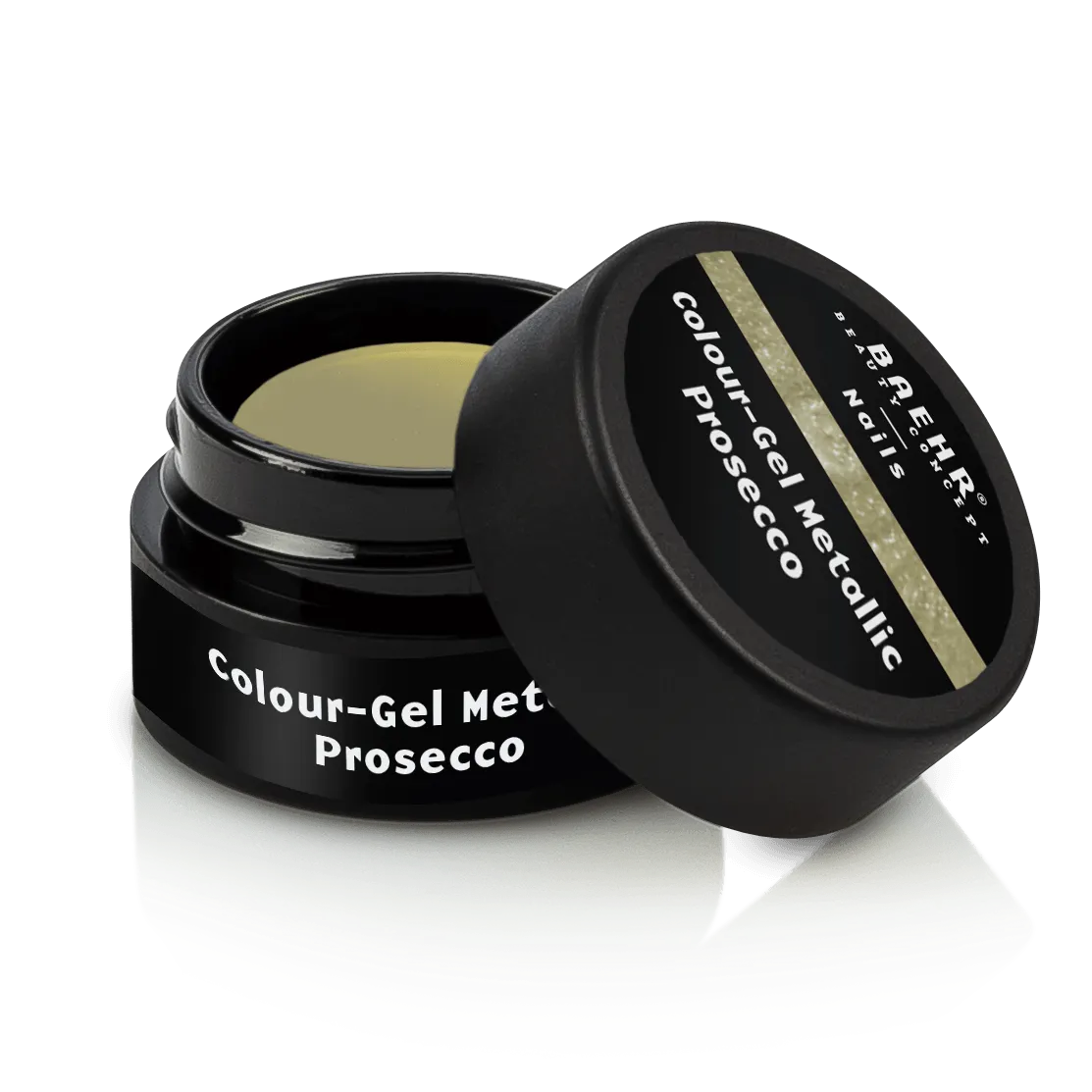 BAEHR BEAUTY CONCEPT - NAILS Colour-Gel metallic prosecco – Strahlender Metallic Look, 5ml, Dose offen