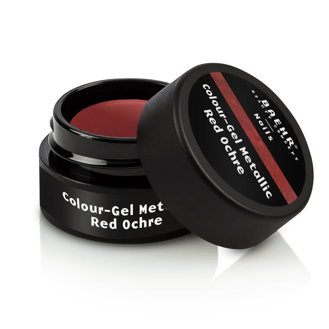 BAEHR BEAUTY CONCEPT - NAILS Colour-Gel metallic red ochre – Strahlender Metallic Look, 5ml, Dose offen