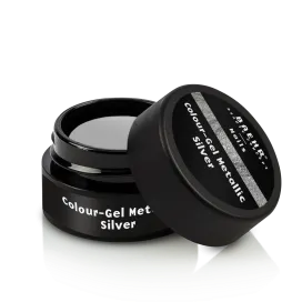 BAEHR BEAUTY CONCEPT - NAILS Colour-Gel metallic silver – Strahlender Metallic Look, 5ml, Dose offen