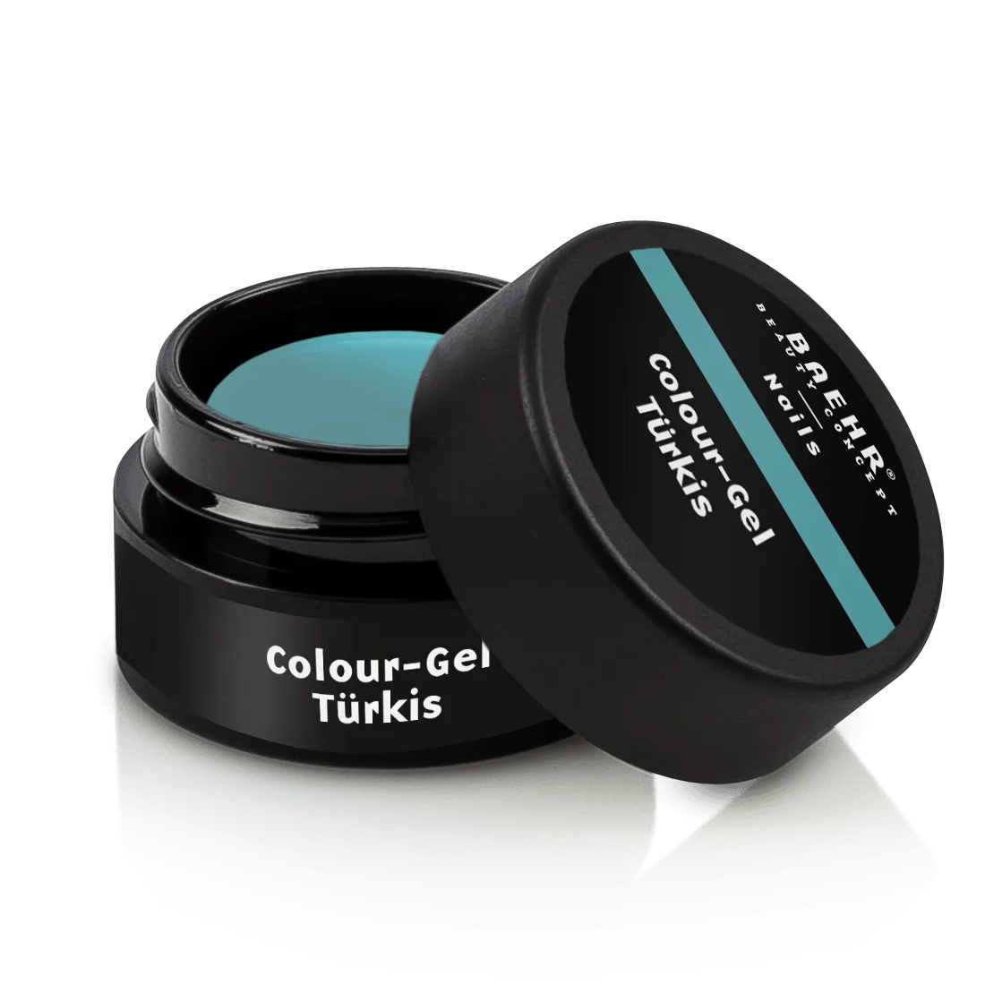 BAEHR BEAUTY CONCEPT - NAILS Colour-Gel - tuerkis – UV-/LED-Gel für Nagelmodellage, 5ml, Dose offen