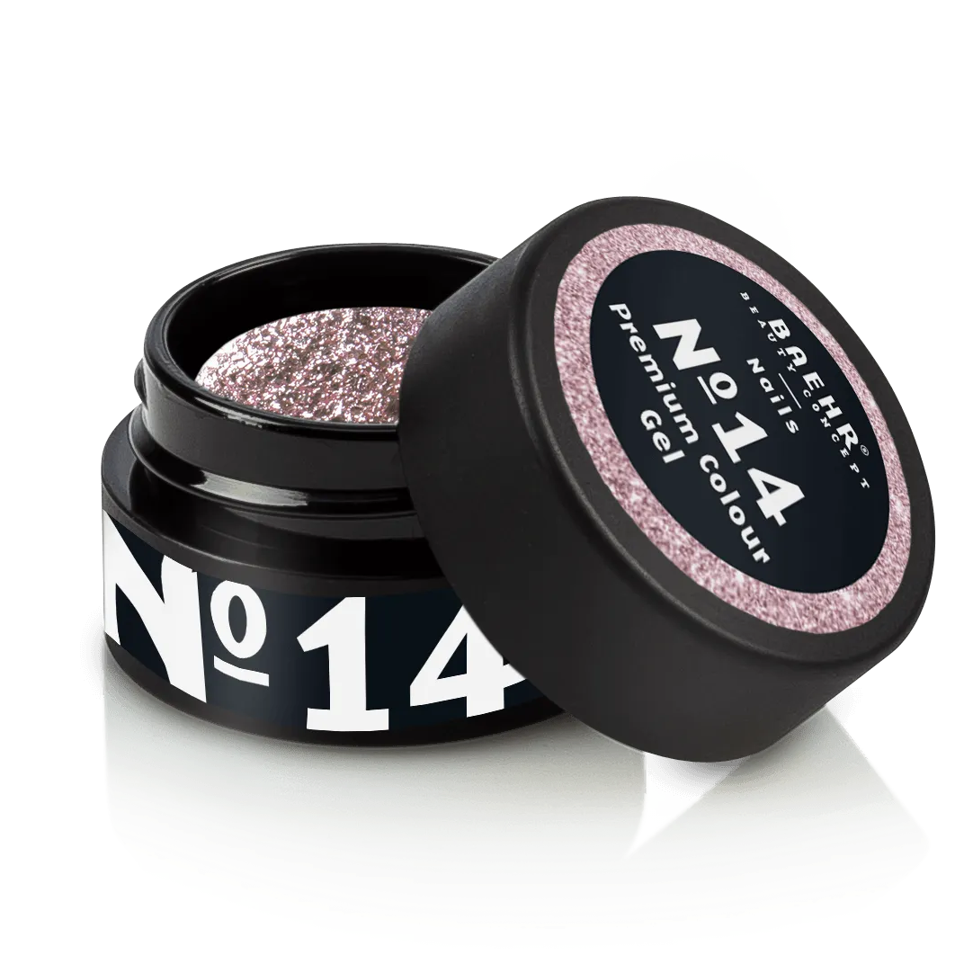 BAEHR BEAUTY CONCEPT - NAILS Premium Gel No. 14 – hochpigmentierte Nailfarbe, 5ml, Dose offen