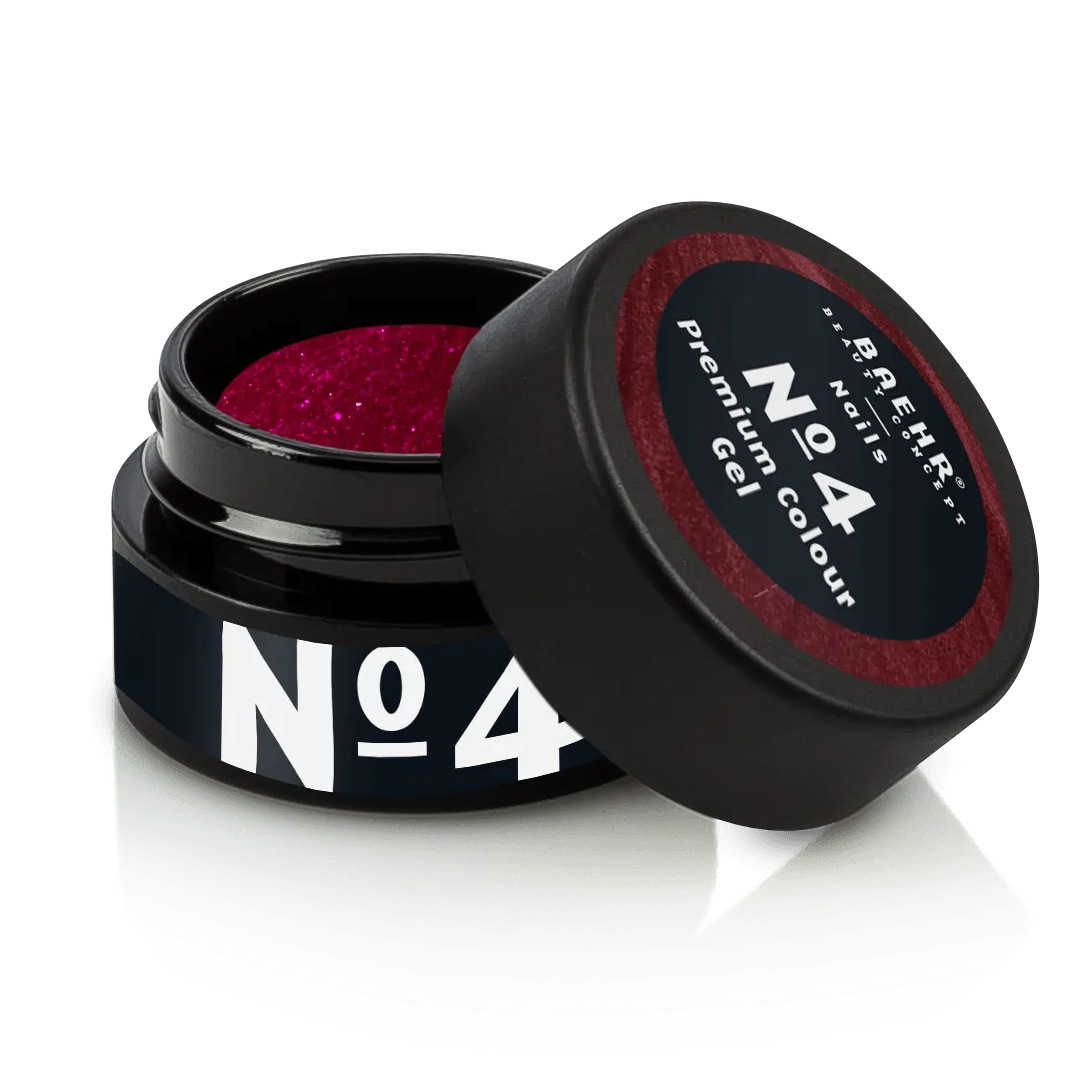 BAEHR BEAUTY CONCEPT - NAILS Premium Gel No. 4 – hochpigmentierte Nailfarbe, 5ml, Dose offen