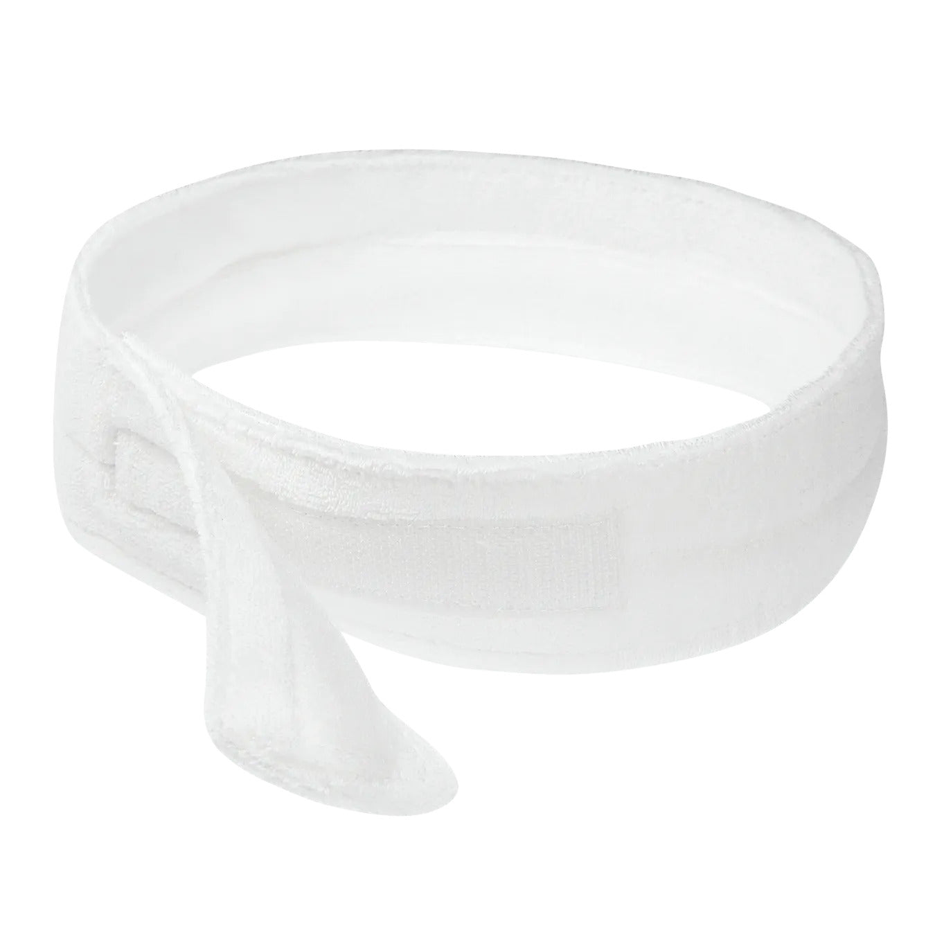 BAEHR Haarband Frottee mit Klettverschluss – weiss 4,5cm, 1stk