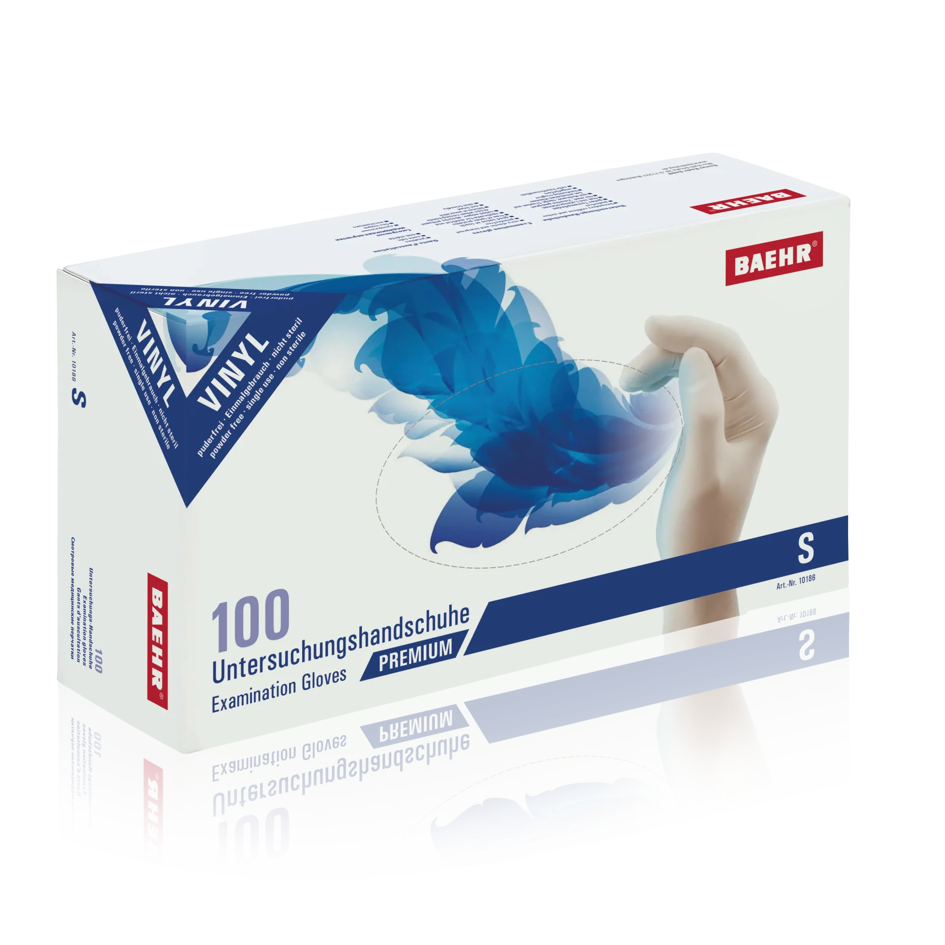 BAEHR Handschuhe Vinyl Größe S, 100stk, Umkarton