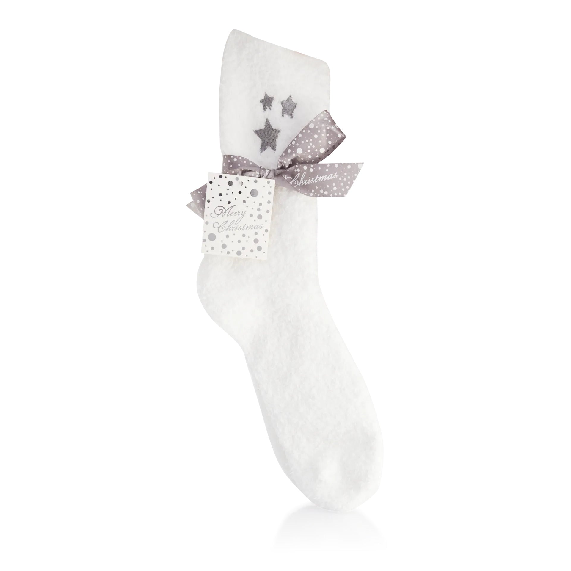 BAEHR Kuschelsocken weiß mit Schleife und Stickerei, 1Paar