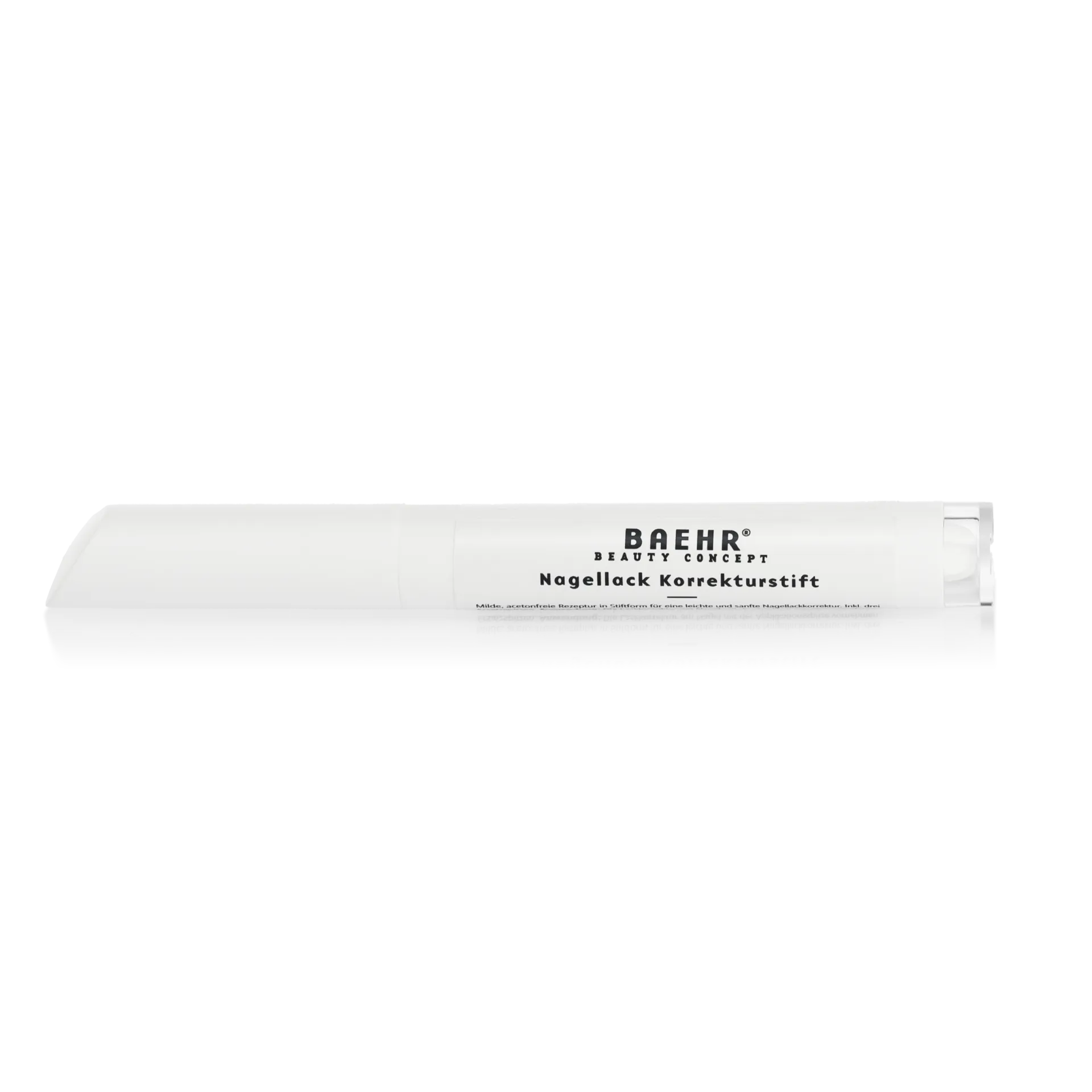 BAEHR Nagellack Korrekturstift ohne Aceton mit 3 Ersatzspitzen, 4,5ml, geschlossen