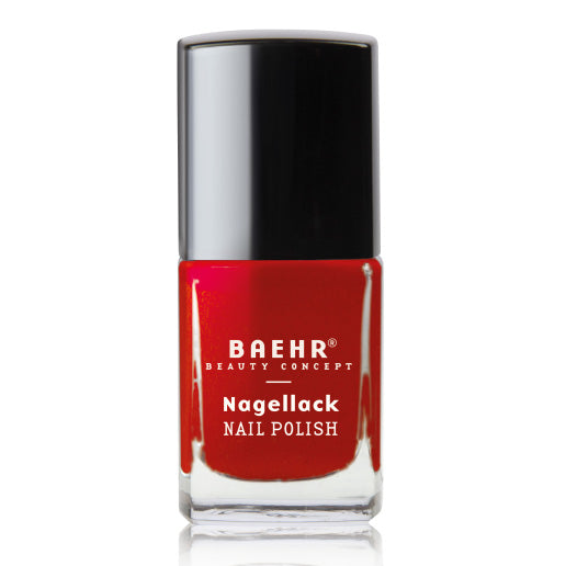 BAEHR Nagellack red royal  – Leuchtendes Rot, 11ml, Pinselflasche