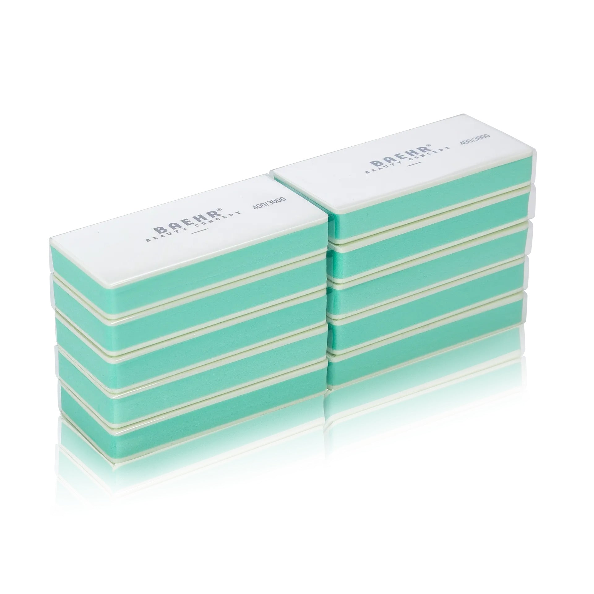 BAEHR Polierfeilblock "SANDWICH" mint/weiß Körnung 400/3000, 10stk