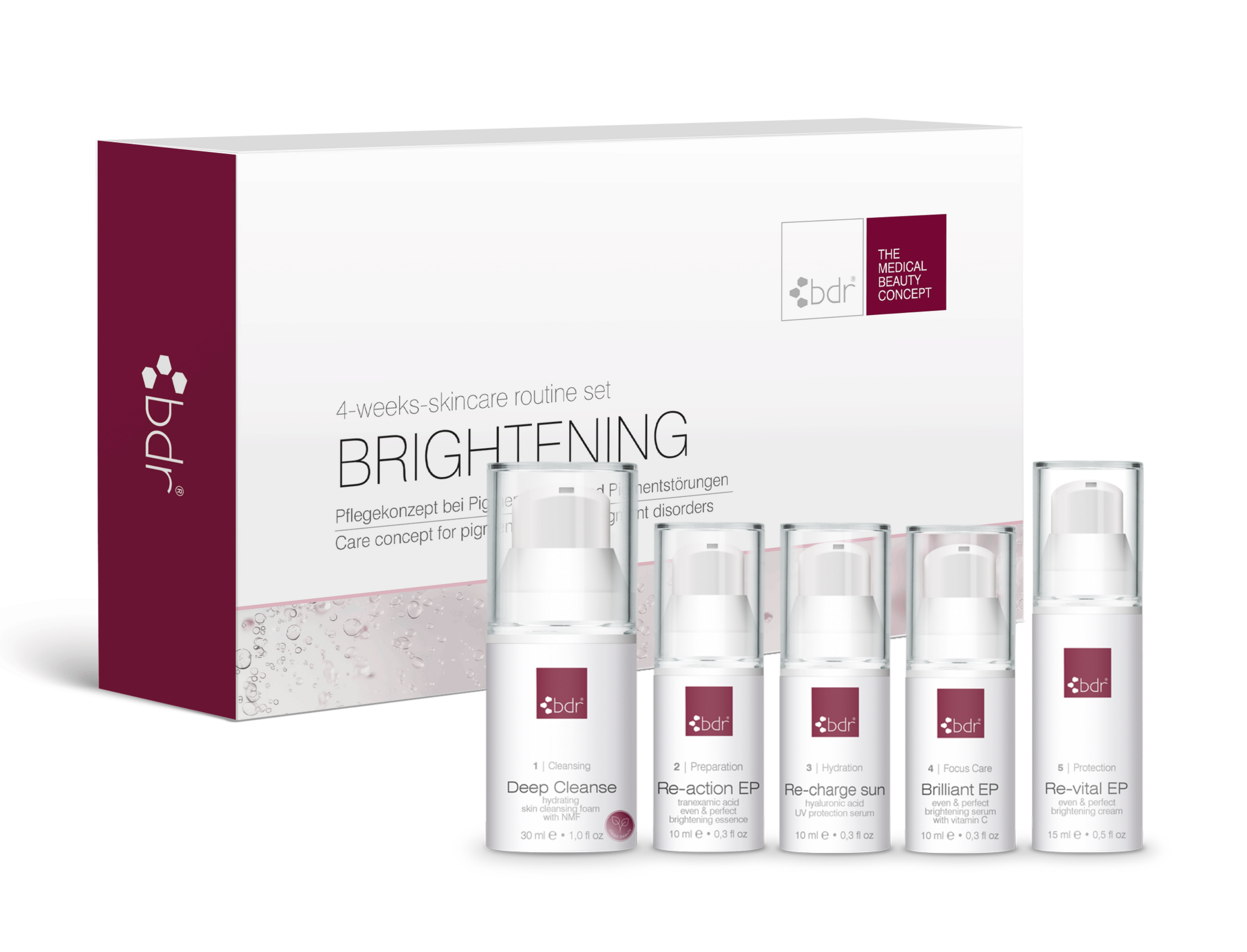 BDR MEDICAL BEAUTY brightening Reisegrößen Set, -, Umkarton und Einzelprodukte