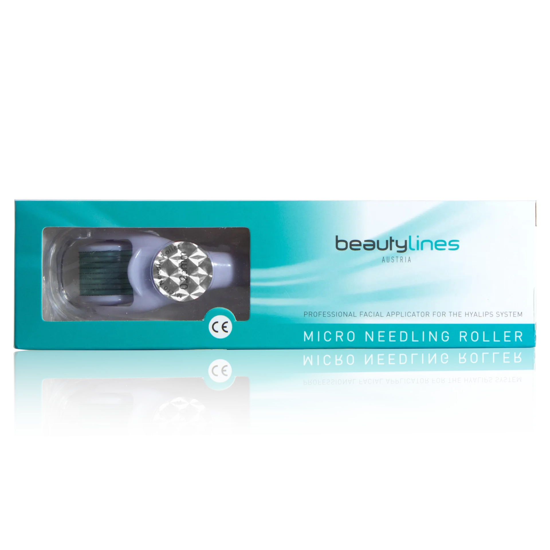BEAUTYLINES Hyalips mit Liperfection, 1set, Micro Needling Roller 0,25 mm in Verpackung