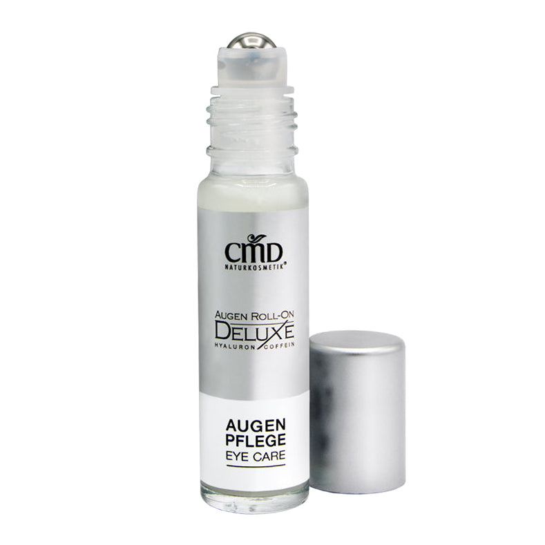 CMD NATURKOSMETIK Augen Roll-On Deluxe  – kühlende Pflege für die Augenpartie, 10ml, offen