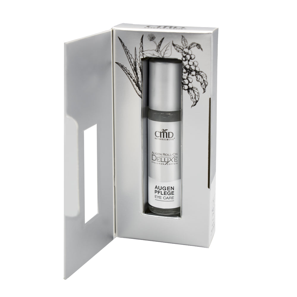CMD NATURKOSMETIK Augen Roll-On Deluxe  – kühlende Pflege für die Augenpartie, 10ml, Umkarton offen