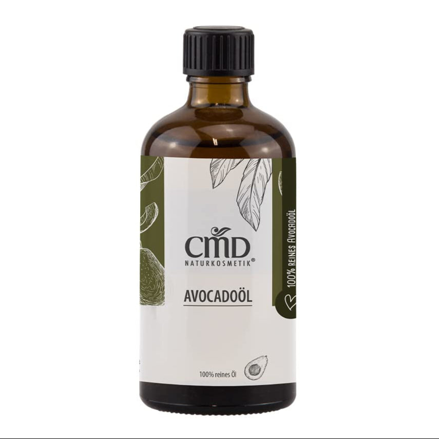 CMD NATURKOSMETIK Avocadoöl – wird besonders zur Beruhigung und Glättung von trockener und spröder Haut eingesetzt. Wegen seiner UV-Filterwirkung wird es häufig in Sonnenschutzprodukten verwendet., 100ml