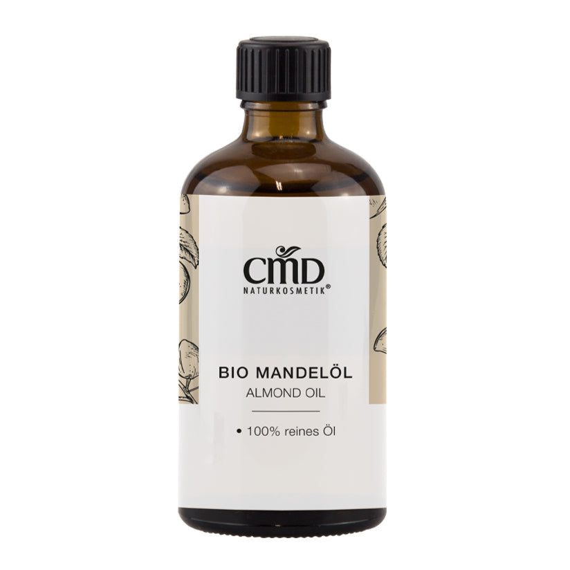 CMD NATURKOSMETIK Bio Mandelöl – pflegt die Haut, wirkt beruhigend und fördert die Durchblutung gleichzeitig. Darüber hinaus ist es glättend und rückfettend., 100ml