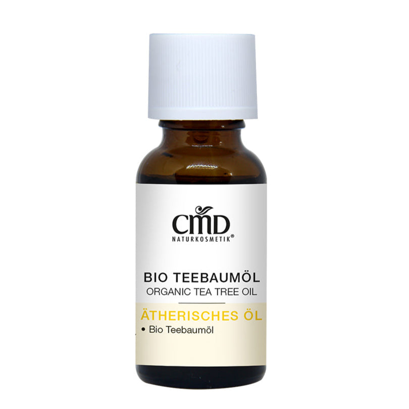 CMD NATURKOSMETIK Bio Teebaumöl mit Tropfeinsatz – kontrolliert biologisch angebaut.&nbsp;Geerntet wird nur einmal im Jahr, wodurch das Öl einen besonders hohen Wirkstoffgehalt aufweist., 10ml