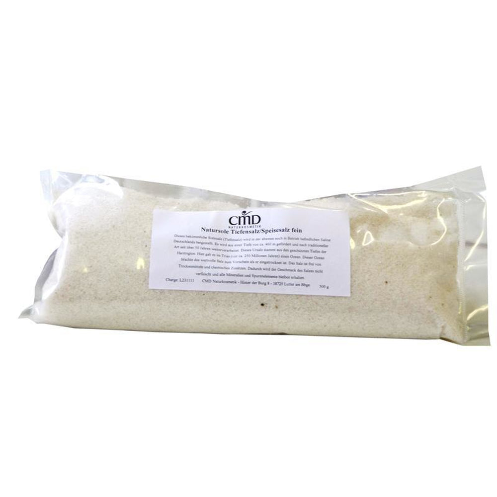 CMD NATURKOSMETIK Natursole Tiefensalz – Dieses bekömmliche Steinsalz (Tiefensalz) wird in der ältesten noch in den Betrieb befindlichen Saline Deutschlands hergestellt., 500gr.