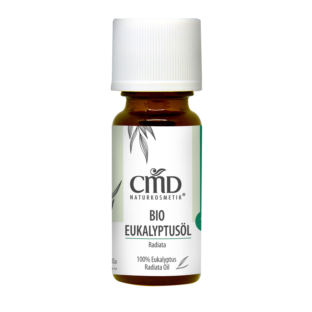 CMD NATURKOSMETIK reines Eukalyptus Radiata Öl (Bio) – wirkt konzentrationsfördernd &amp; beruhigend, zur Inhalation bei Asthma, Erkältungen oder Heuschnupfen befreit es die Atemwege., 10ml