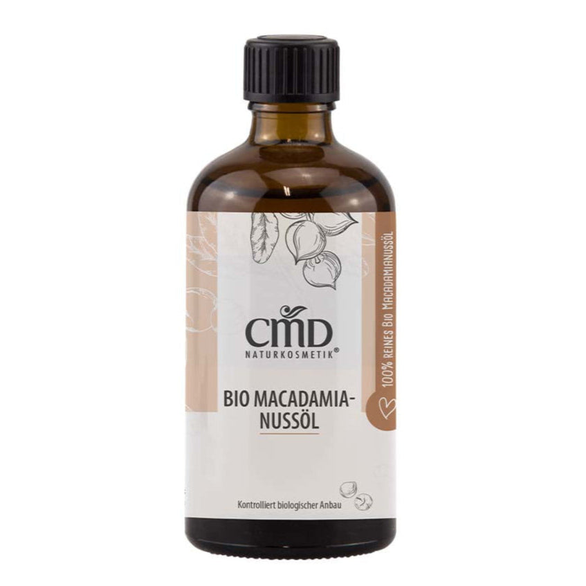CMD NATURKOSMETIK reines Macadamianussöl (Bio) – Es dringt tief in die Haut ein und fördert die Regeneration.  Hervorragend als Lomi-Lomi Massageöl geeignet., 100ml