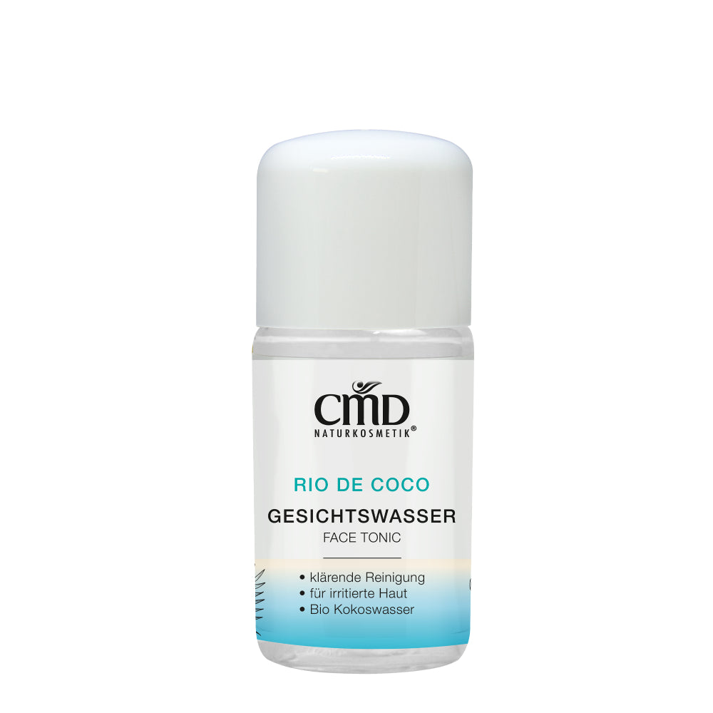 CMD NATURKOSMETIK Rio de Coco Gesichtswasser – Vor allem für trockene, gestresste und irritierte Haut, bildet das Gesichtswasser die ideale Ergänzung in der Gesichtspflegeroutine., 30ml