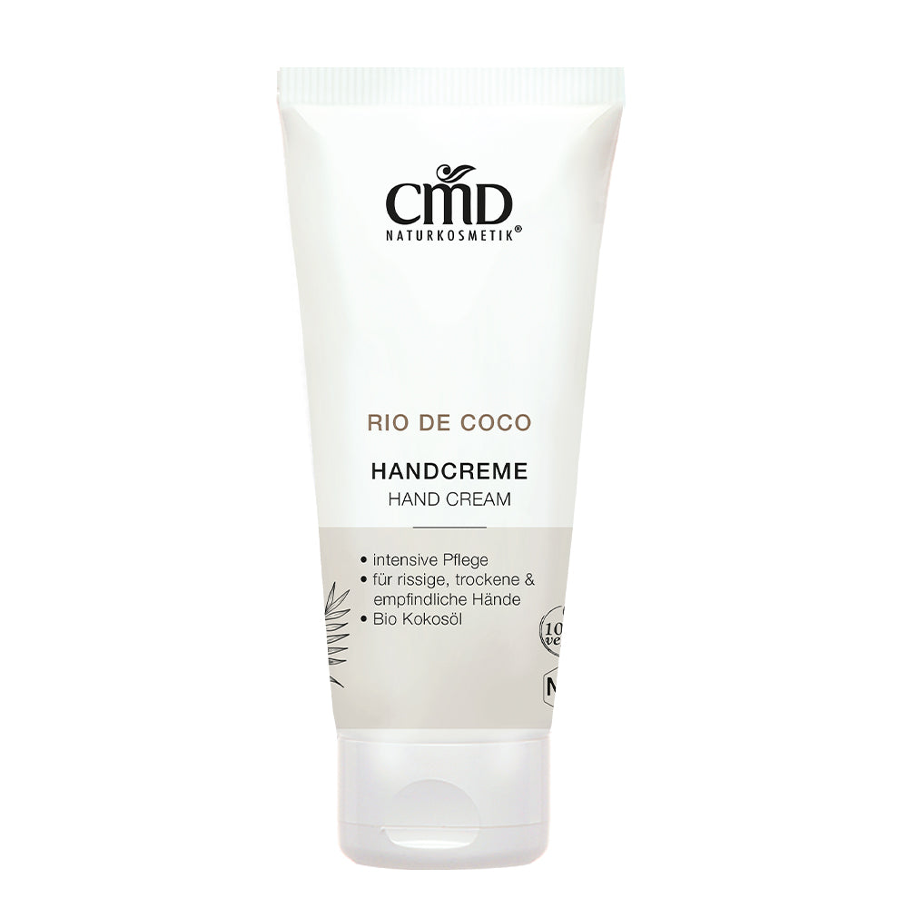 CMD NATURKOSMETIK Rio de Coco Handcreme – schützt die Haut vor dem Austrocknen, zieht besonders schnell ein und hinterlässt keinen Fettfilm auf der Haut., 100ml