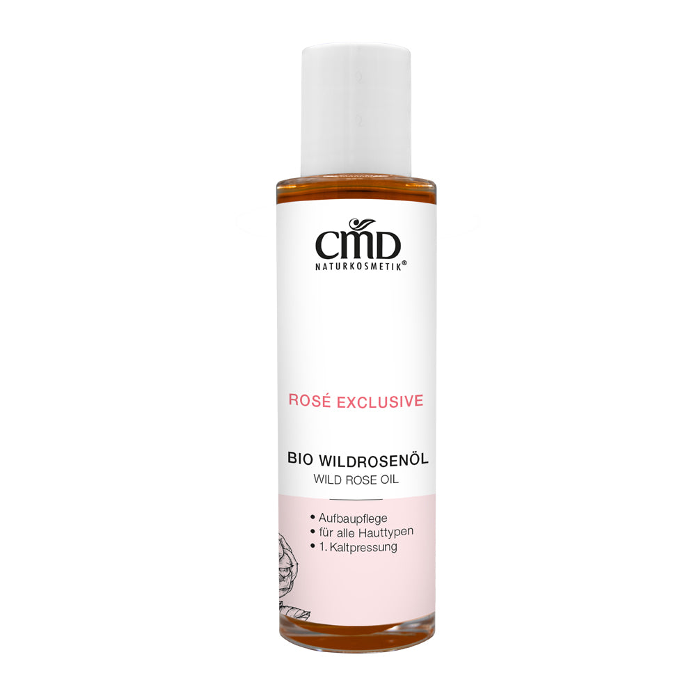 CMD NATURKOSMETIK Rosé Exclusive Bio Wildrosenöl – Anti-Aging Körperöl, 100ml, Flasche