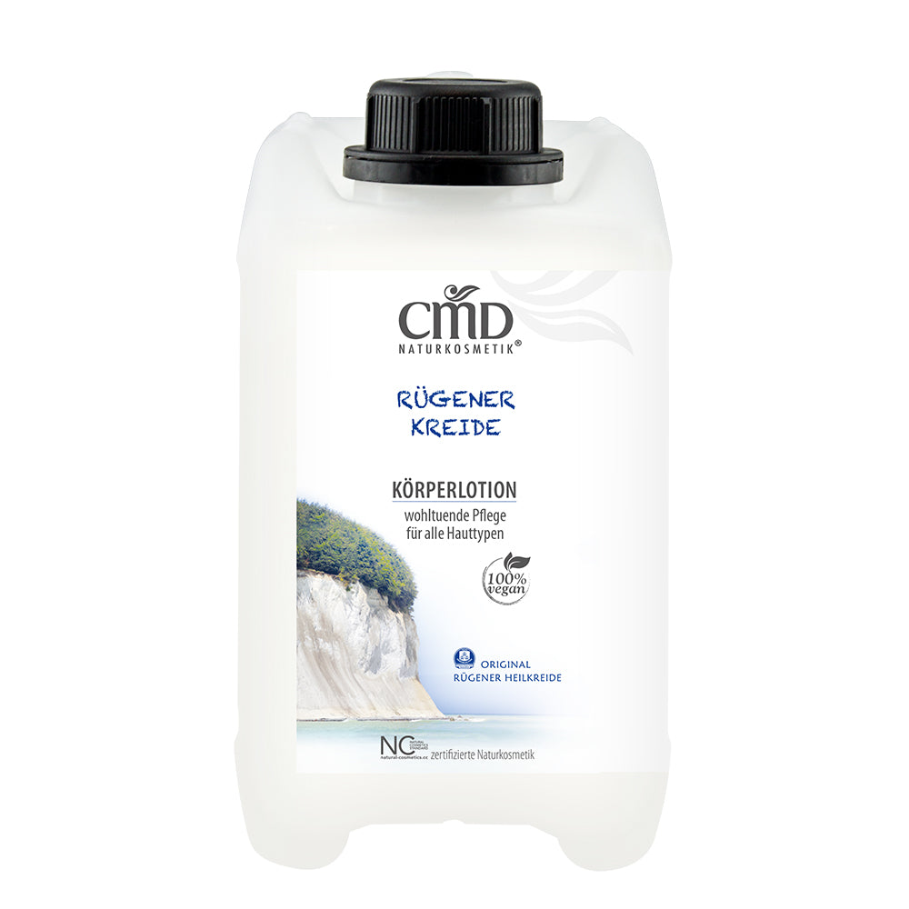 CMD NATURKOSMETIK Rügener Kreide Körperlotion – verwöhnt Deine Haut mit Original Rügener Heilkreide, wertvollen Ölen und Mineralien., 2,5 Liter