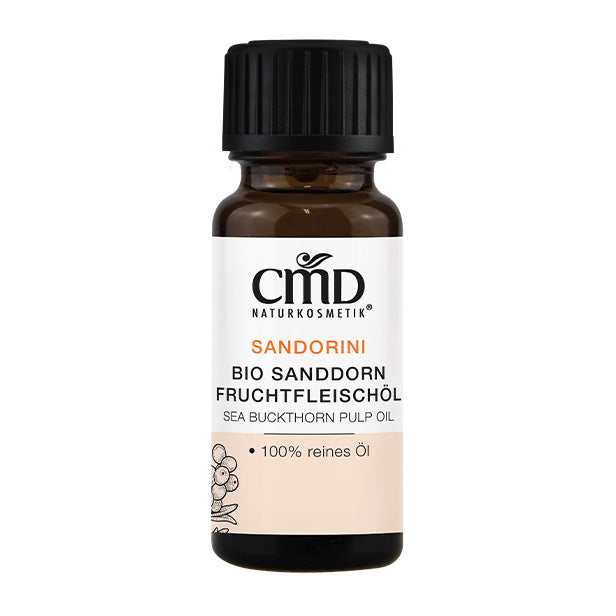 CMD NATURKOSMETIK Sanddorn Fruchtfleischöl aus kontrolliert biologischem Anbau – Das Fruchtfleischöl ist vor allem bei trockener, rissiger oder empfindlicher Haut zu empfehlen., 10ml