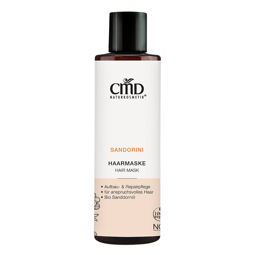 CMD NATURKOSMETIK Sandorini Haarmaske  – für trockenes und sprödes Haar, 200ml, Flasche