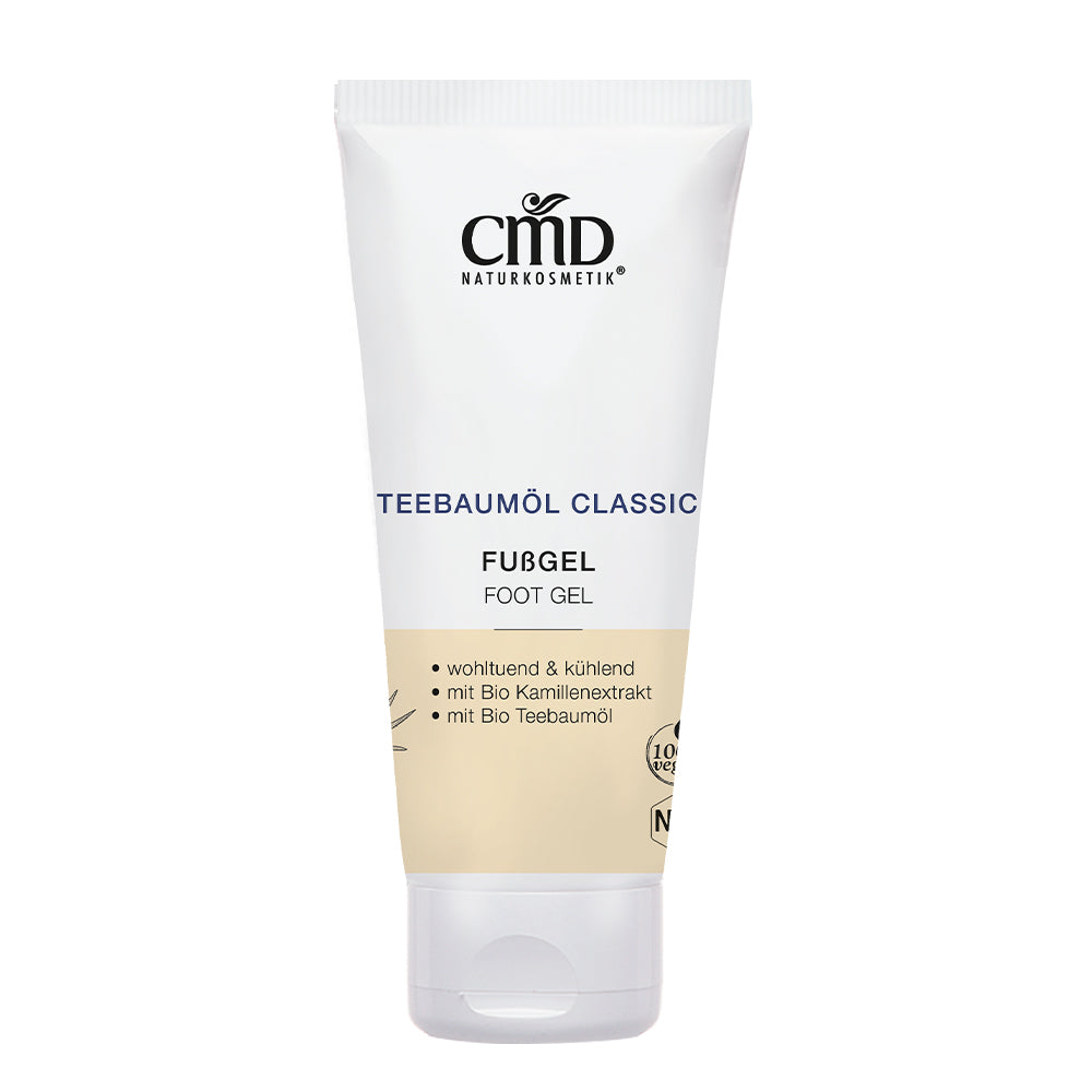 CMD NATURKOSMETIK Teebaumöl classic Fußgel  – für beanspruchte Füße, 100ml, Tube