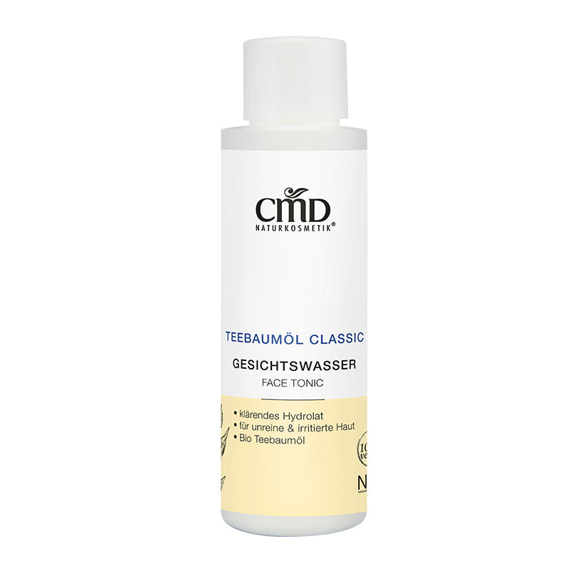 CMD NATURKOSMETIK Teebaumöl Classic Gesichtswasser / Face Tonic – Das Hydrolat ist besonders mild und dadurch als erfrischendes Gesichts-, Rasier- oder Haarwasser besonders zu empfehlen., 500ml
