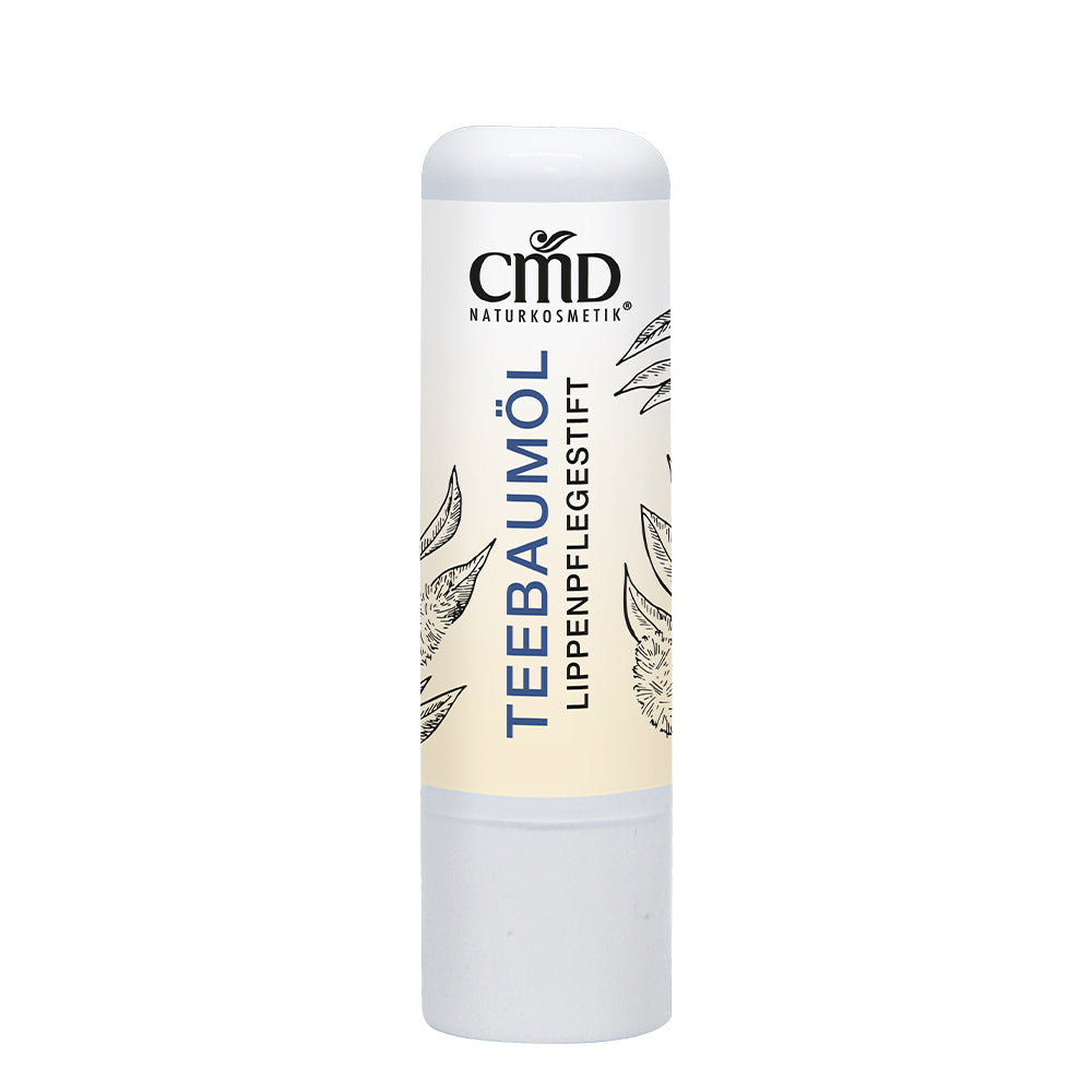 CMD NATURKOSMETIK Teebaumöl Classic Lippenpflegestift – Bio Jojobaöl und Bio Sheabutter machen selbst spröde oder trockene Lippen wieder samtweich., 1St.