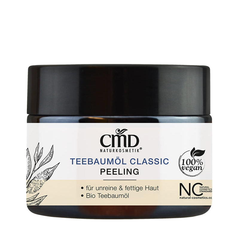 CMD NATURKOSMETIK Teebaumöl Classic Peeling – Die porentief reinigende Formel mit der einzigartigen Wirkkombination aus&nbsp;Teebaumöl&nbsp;und&nbsp;Heilerde verfeinert Dein Hautbild auf mehrfache Art und Weise, 50ml