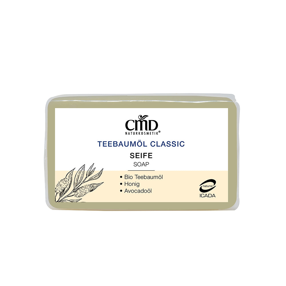 CMD NATURKOSMETIK Teebaumöl Classic Seife – eine reine Pflanzenölseife, die besonders bei unreiner Haut zu empfehlen ist., 100gr.
