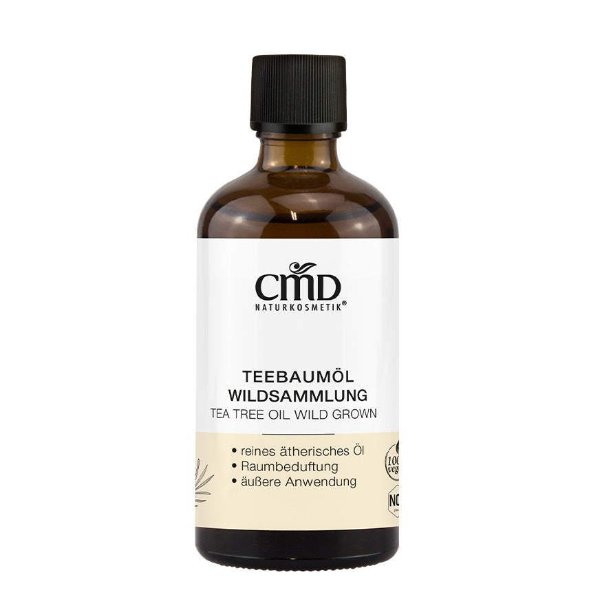 CMD NATURKOSMETIK Teebaumöl Wildsammlung mit Tropfeinsatz – Diese Pflanzen sind sehr widerstandsfähig und ergeben ein kräftiges Öl., 100ml