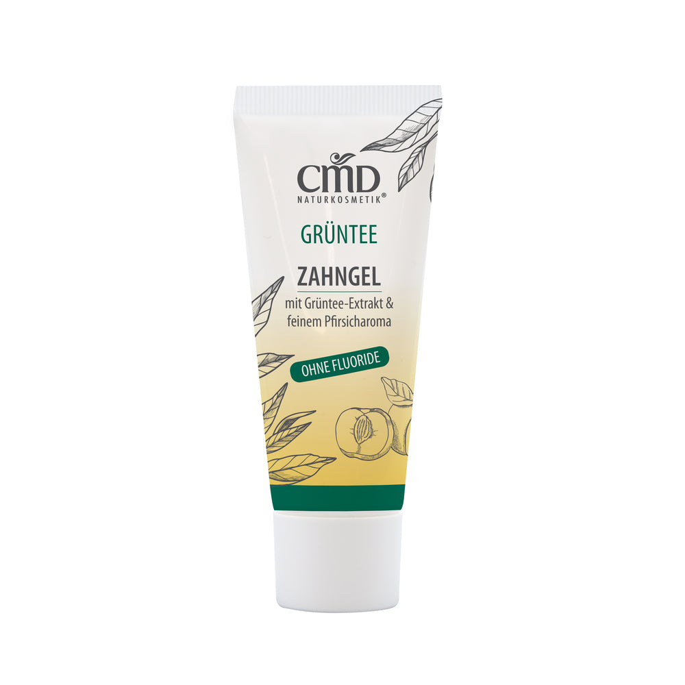 CMD NATURKOSMETIK Zahngel mit grünem Tee – Mineralische Putzkörper auf Kieselbasis sowie Bio Grüntee-Extrakt wirken plaque- und kariesverursachenden Bakterien entgegen und sorgen somit für eine gesunde Mundflora., 20ml