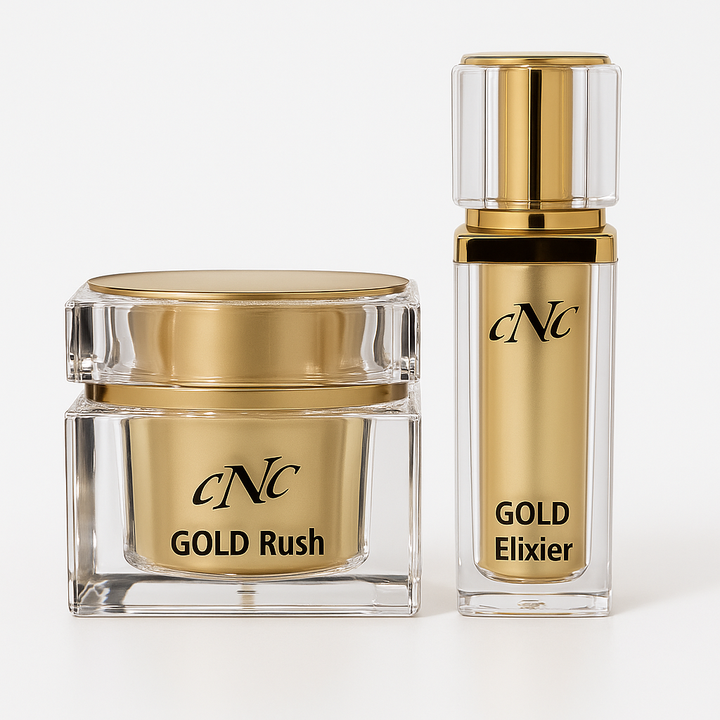 CNC GOLD Rush Luxus-Set – Regenerierende Nachtpflege, 50ml+30ml, Creme und Serum
