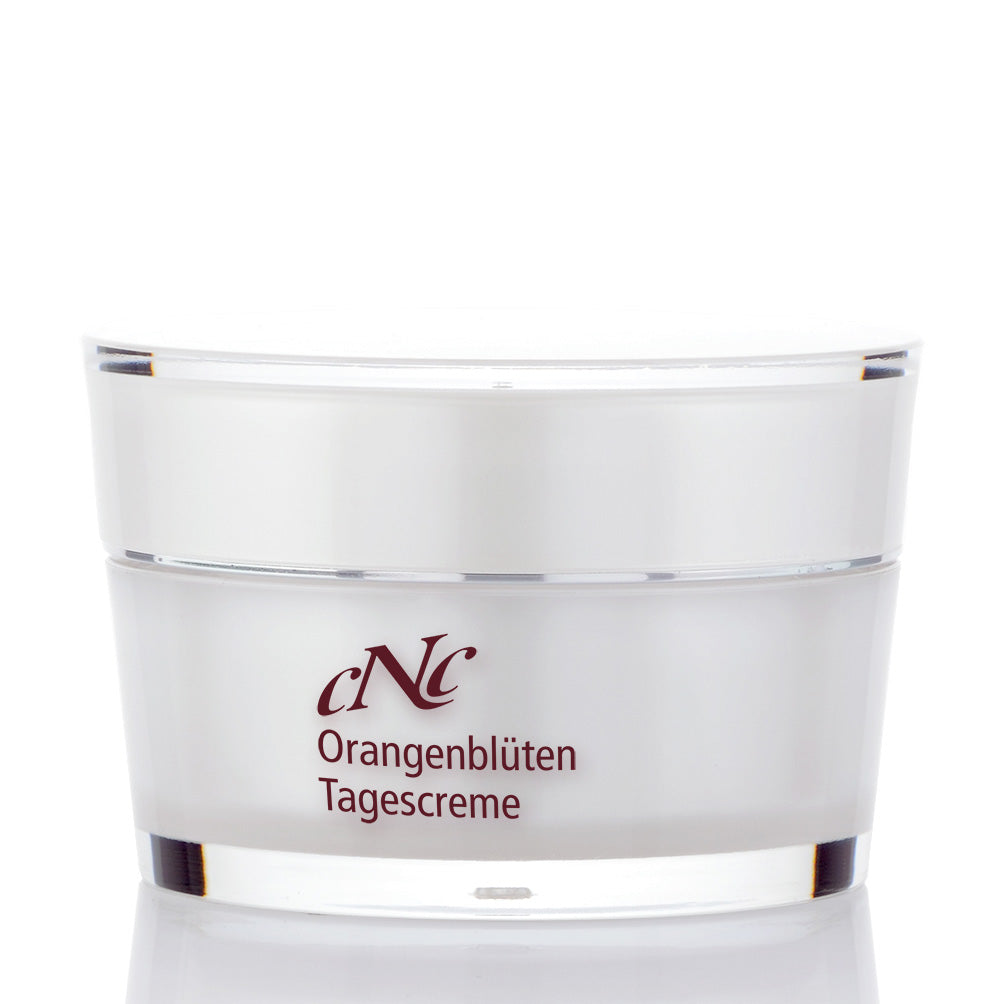 CNC Orangenblüten Tagescreme – Besonders geeignet ist sie zur Klärung, Verfeinerung und Normalisierung des Hautreliefs bei normaler bis öliger Haut., 50ml