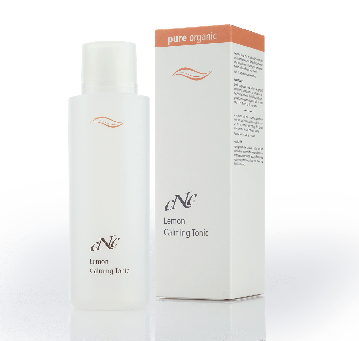 CNC pure organic Lemon Calming Tonic – Mit Hamamelis und Zitronenwasser wirkt es erfrischend und beruhigend.  Für alle Hauttypen geeignet., 200ml, mit Box