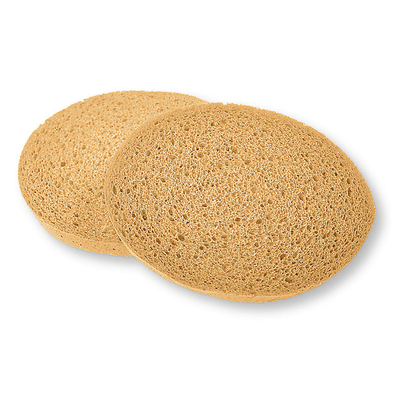 CNC Reinigungsschwamm natur – Reinigungsschwamm aus Cellulose.  Oval - Durchmesser ca. 10cm, 2er Pack