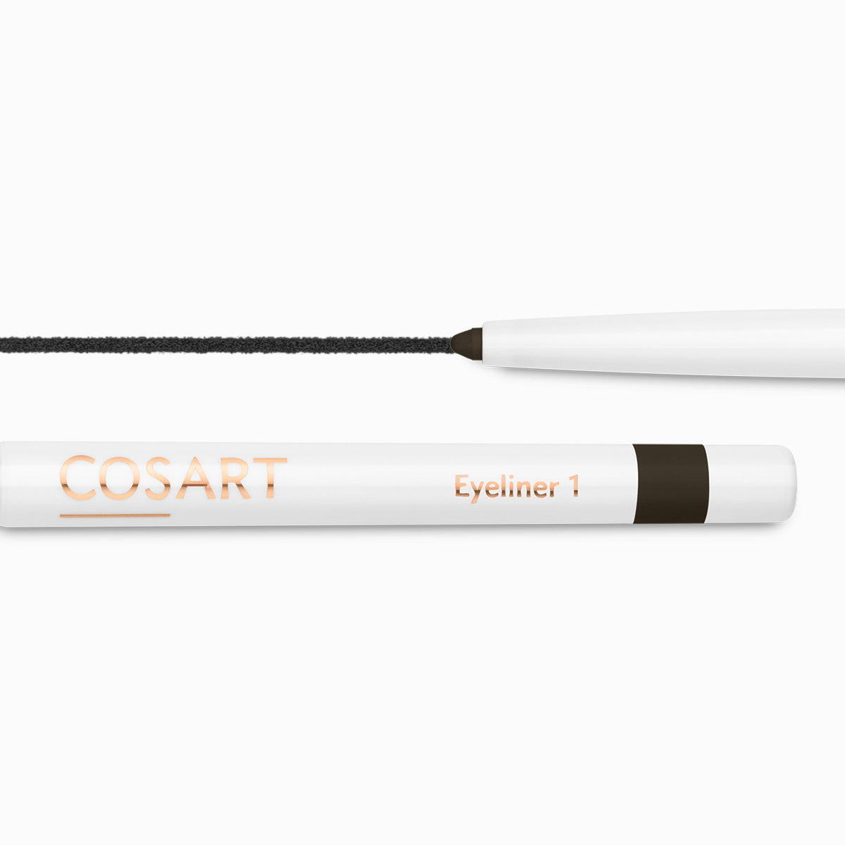 COSART Eyeliner 1 - Kohl Kajal matt – Nach nur wenigen Minuten auf der Haut ist die Farbe wisch- und wasserfest und hält sehr lange. Vegan, dermatologisch getestet und frei von Parabenen und Mineralölen., 1St.