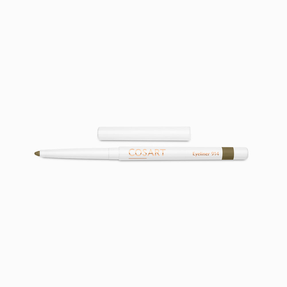 COSART Eyeliner - 914 olive – Nach nur wenigen Minuten auf der Haut ist die Farbe wisch- und wasserfest und hält sehr lange. Vegan, dermatologisch getestet und frei von Parabenen und Mineralölen., 1St., 1